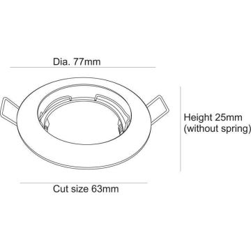 Deko-Light 120017 - Podhľadové svietidlo RUND 1xGU5,3-MR16/35W/12V biela