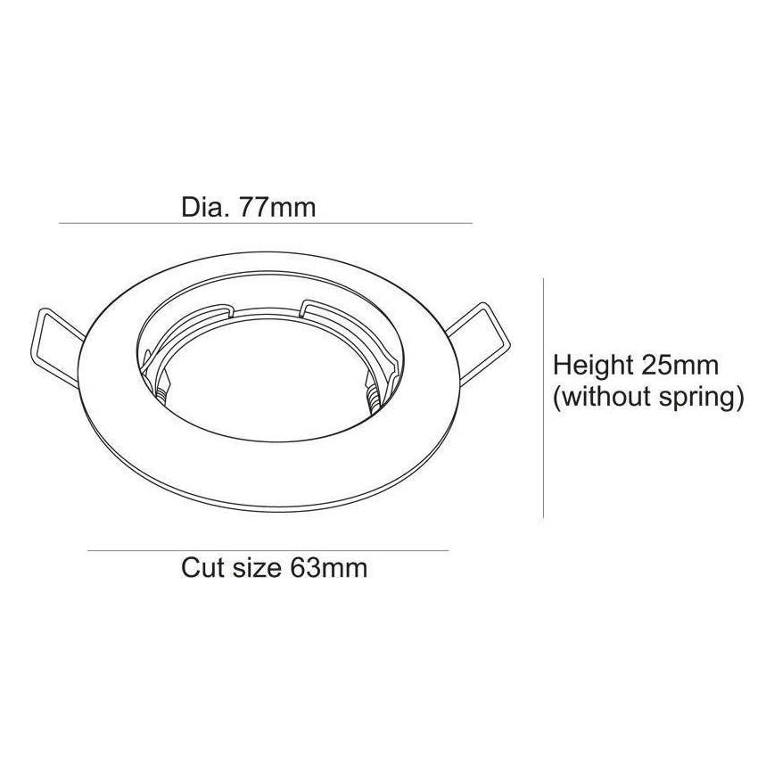 Deko-Light 120017 - Podhľadové svietidlo RUND 1xGU5,3-MR16/35W/12V biela