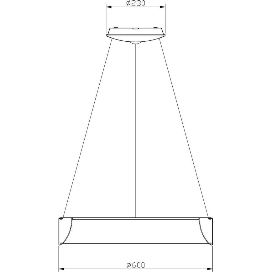 Deko-Light 342125 - LED Stmievateľný luster na lanku SCULPTORIS LED/27W/230V 4000K pr. 60 cm