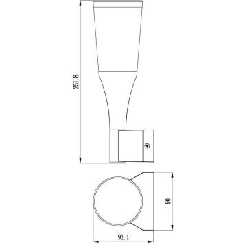 Deko-Light 731083 - LED Vonkajšie nástenné svietidlo BESSMA LED/9,6W/230V IP54 antracit