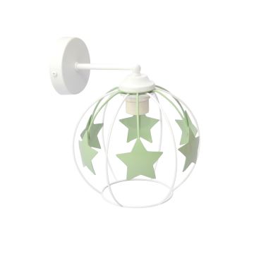 Detská nástenná lampa STARS 1xE27/15W/230V zelená/biela