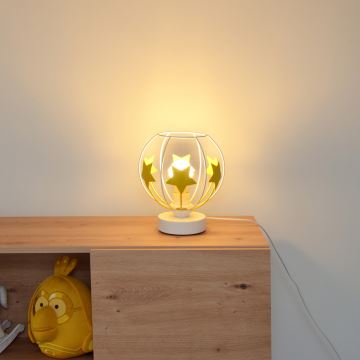 Detská stolná lampa STARS 1xE27/15W/230V žltá/biela