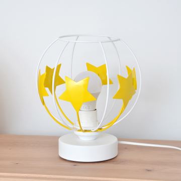 Detská stolná lampa STARS 1xE27/15W/230V žltá/biela