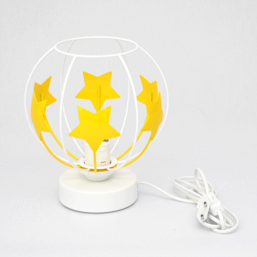 Detská stolná lampa STARS 1xE27/15W/230V žltá/biela