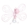 Detské nástenné svietidlo Motýl 1xE27/60W ružová