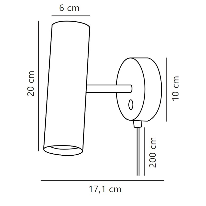 DFTP by Nordlux - Nástenné bodové svietidlo MIB 1xGU10/8W/230V čierna