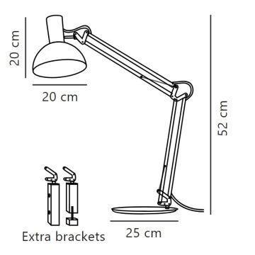 DFTP by Nordlux - Stolná lampa ARKI 1xE27/60W/230V čierna