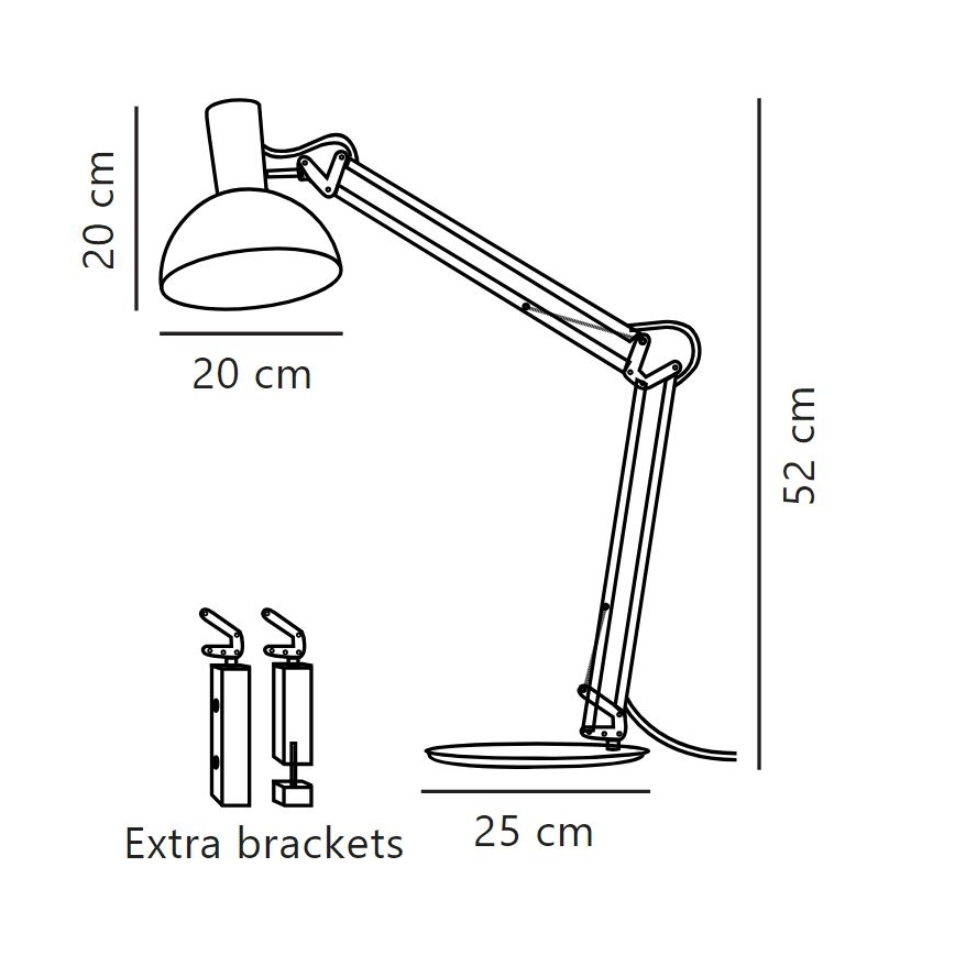 DFTP by Nordlux - Stolná lampa ARKI 1xE27/60W/230V čierna