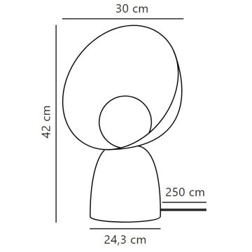 DFTP by Nordlux - Stolná lampa HELLO 1xE14/25W/230V čierna