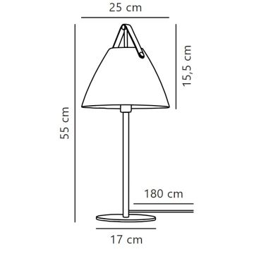 DFTP by Nordlux - Stolná lampa STRAP 1xE27/40W/230V čierna