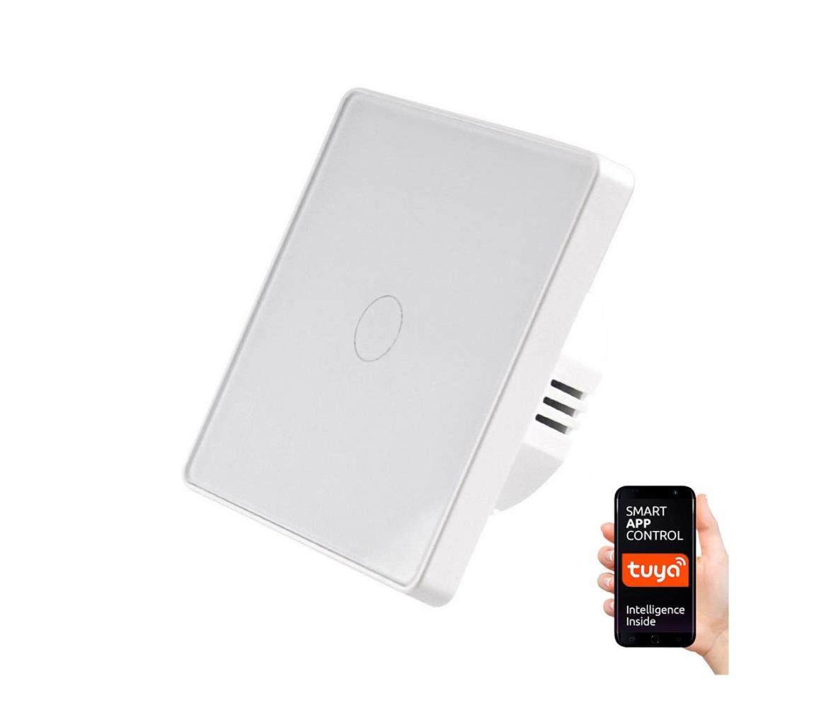  Dotykový spínač jednopólový SMART 800W/230V biela Wi-Fi Tuya 