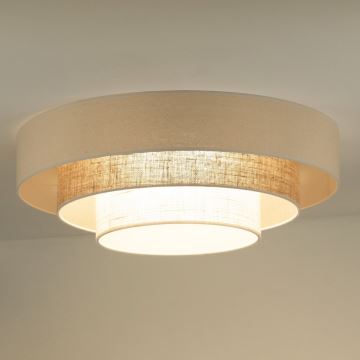 Duolla - LED Stropné svietidlo LUNETA LED/26W/230V pr. 60 cm 4000K krémová/hnedá