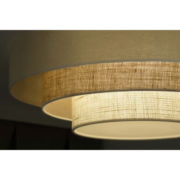 Duolla - LED Stropné svietidlo LUNETA LED/26W/230V pr. 60 cm 4000K krémová/hnedá