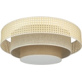 Duolla - LED Stropné svietidlo LUNETA LED/26W/230V pr. 60 cm 4000K ratan/béžová/hnedá