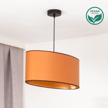 Duolla - Luster na lanku OVAL VEGAN 1xE27/15W/230V hnedá