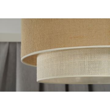 Duolla - Prisadený luster YUTE BOHO 1xE27/15W/230V pr. 45 cm hnedá/šedá