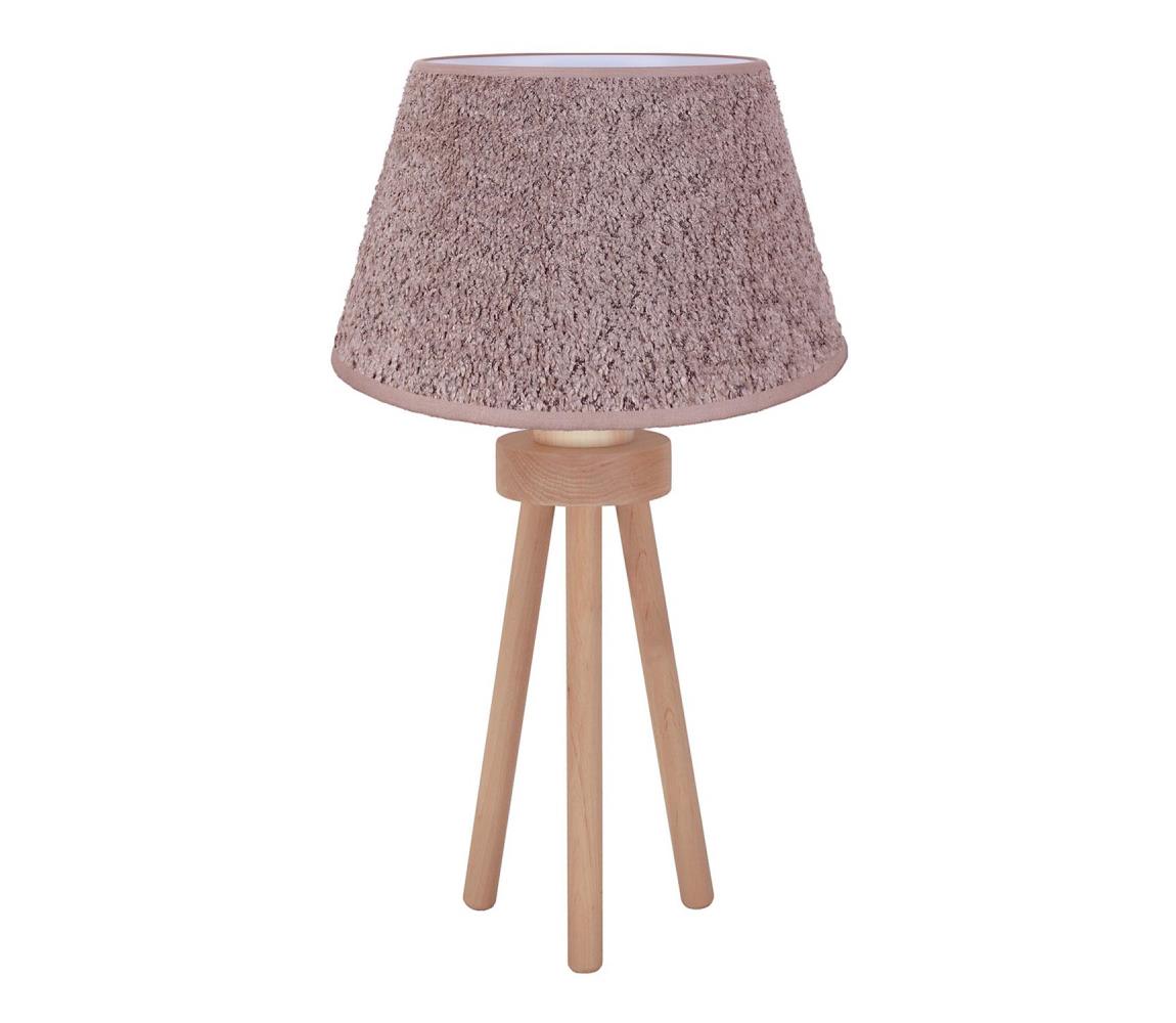   - Stolná lampa BOUCLE 1xE27/15W/230V hnedá/drevo 