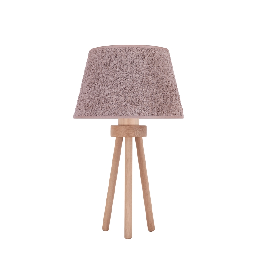 Duolla - Stolná lampa BOUCLE 1xE27/15W/230V hnedá/drevo