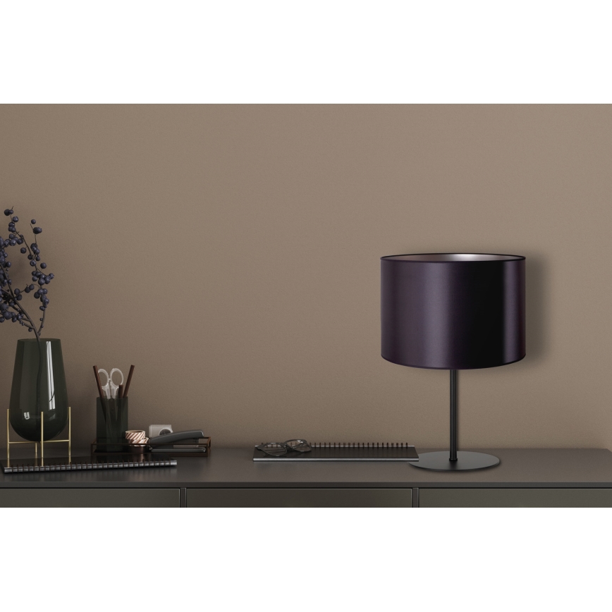 Duolla - Stolná lampa CANNES 1xE14/15W/230V 20 cm čierna/strieborná