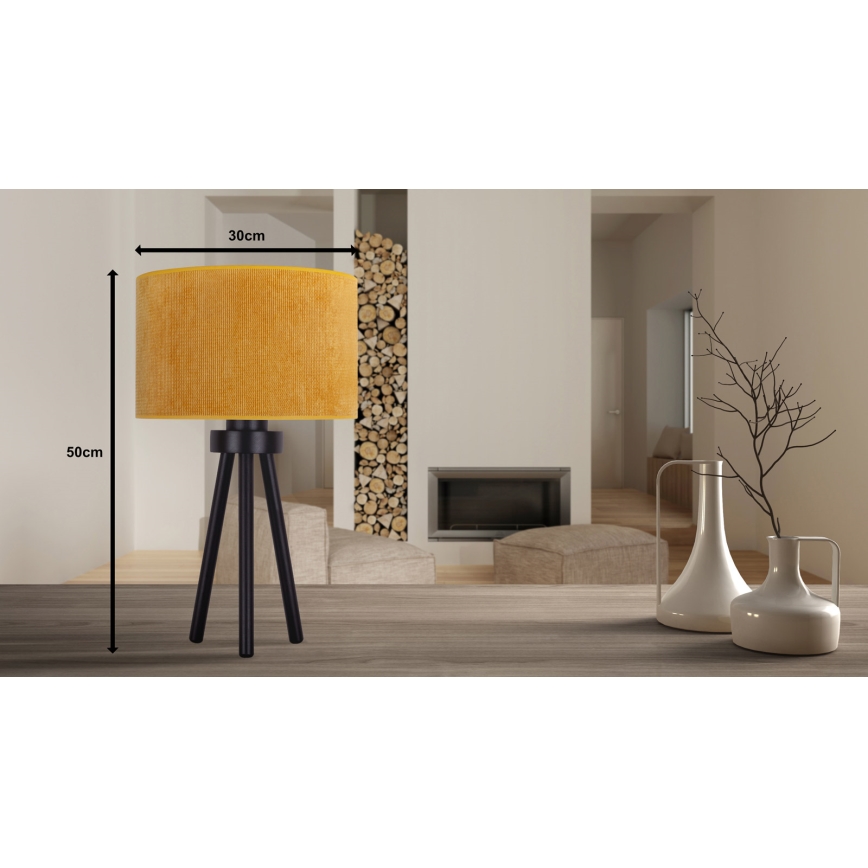Duolla - Stolná lampa LYON 1xE27/15W/230V žltá
