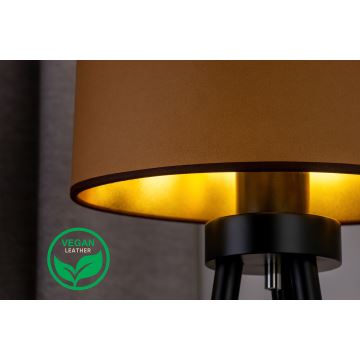 Duolla - Stolná lampa OVAL VEGAN 1xE27/15W/230V hnedá