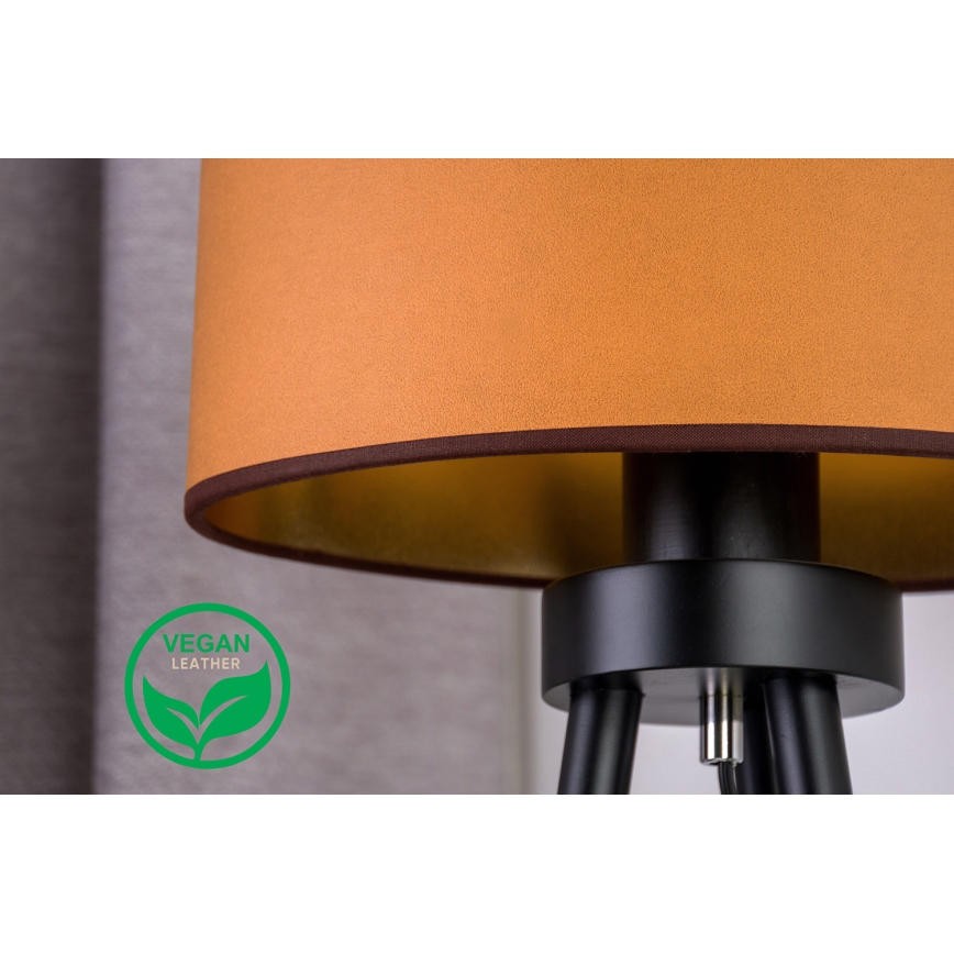 Duolla - Stolná lampa OVAL VEGAN 1xE27/15W/230V hnedá