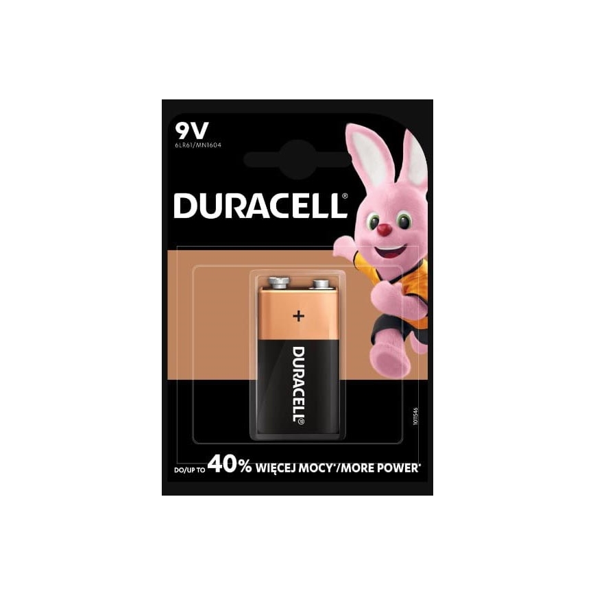 Duracell - 1 ks Alkalická batéria Basic 9V 550 mAh