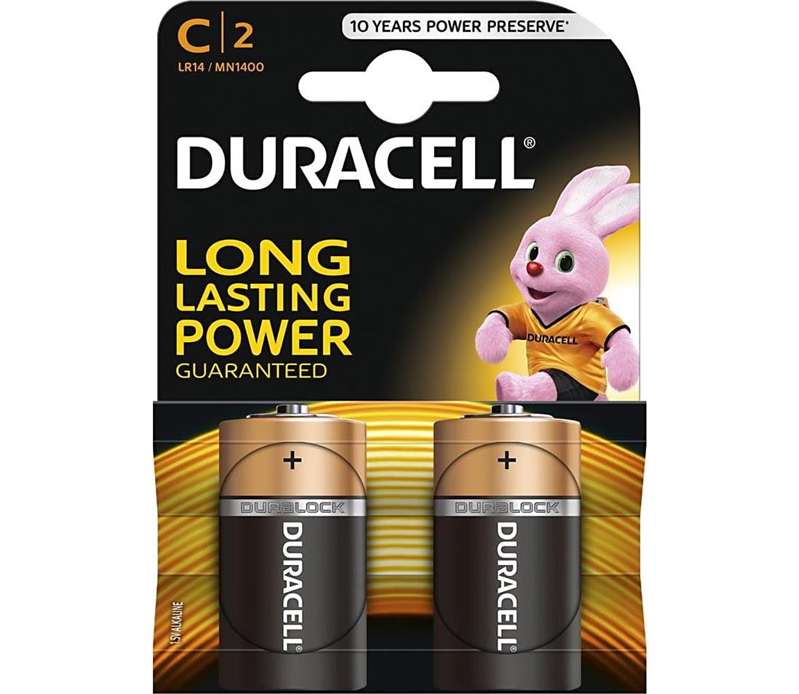 Duracell Duracell - 2 ks Alkalická batéria Basic LR14/C 1,5V 2200 mAh