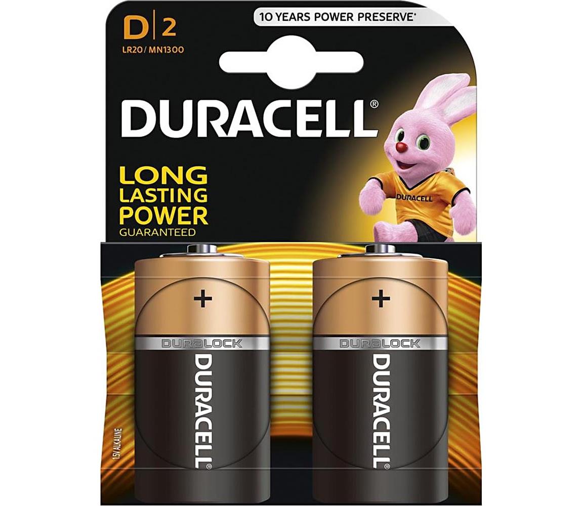 Duracell Duracell - 2 ks Alkalická batéria Basic LR20/D 1,5V 12500 mAh