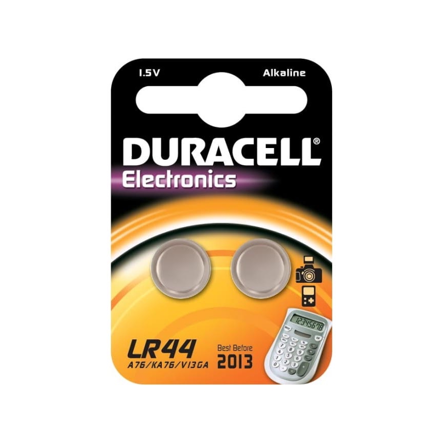 Duracell - 2 ks Alkalická batéria LR44/A76 1,5V 150 mAh