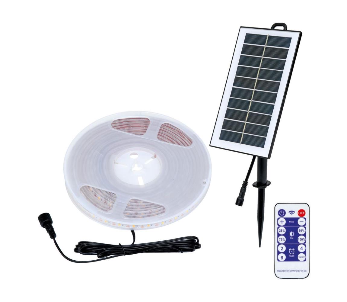   DX-SOLAR-3000/5M - LED Solárny pásik 3,7V 2400mAh 5m IP65 