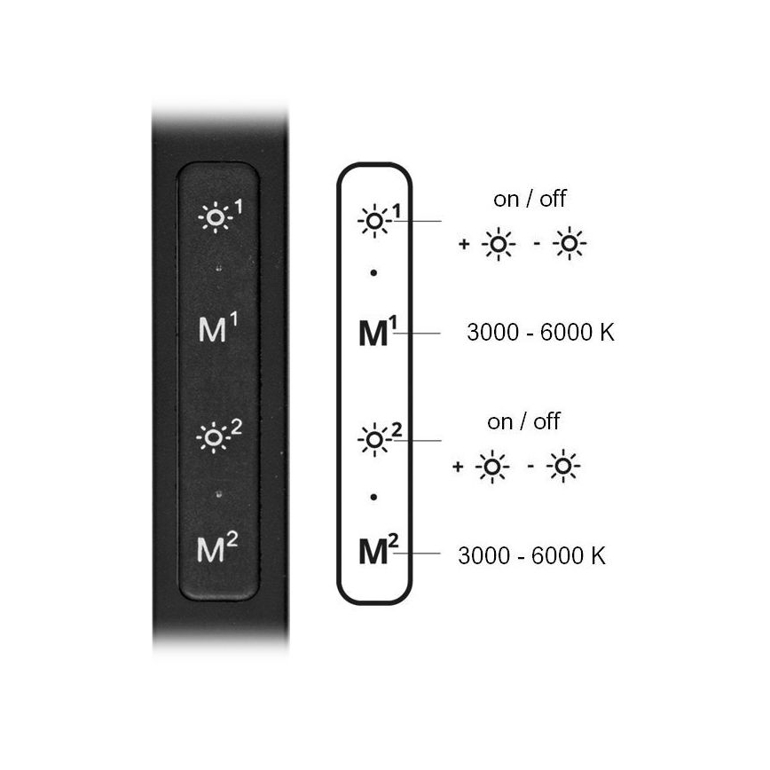 LED Stmievateľná stolná lampa SPACE LED/8W + LED/11W/230V 3000-6000K čierna