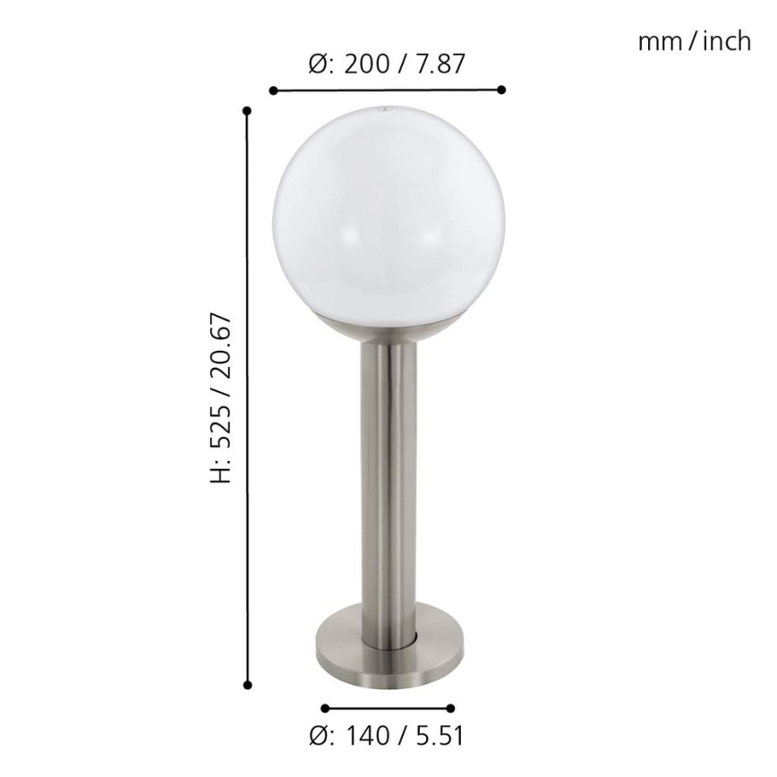 Eglo 33565 - LED Stmievateľná vonkajšia lampa NISIA-C 1xE27/9W/230V 525 mm IP44