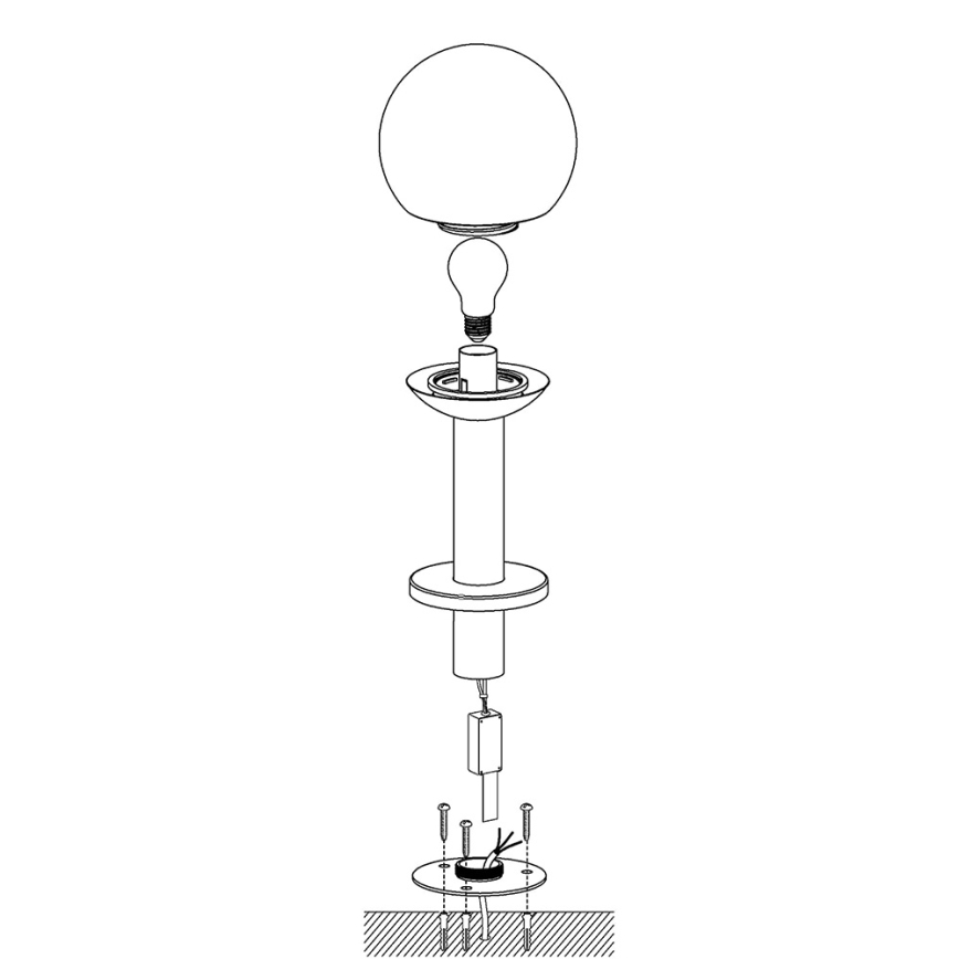 Eglo 33565 - LED Stmievateľná vonkajšia lampa NISIA-C 1xE27/9W/230V 525 mm IP44