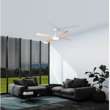 Eglo - LED Stropný ventilátor LED/20W/230V 3000/4000/5000K + diaľkové ovládanie biela