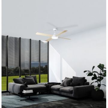 Eglo - LED Stropný ventilátor LED/20W/230V 3000/4000/5000K + diaľkové ovládanie biela