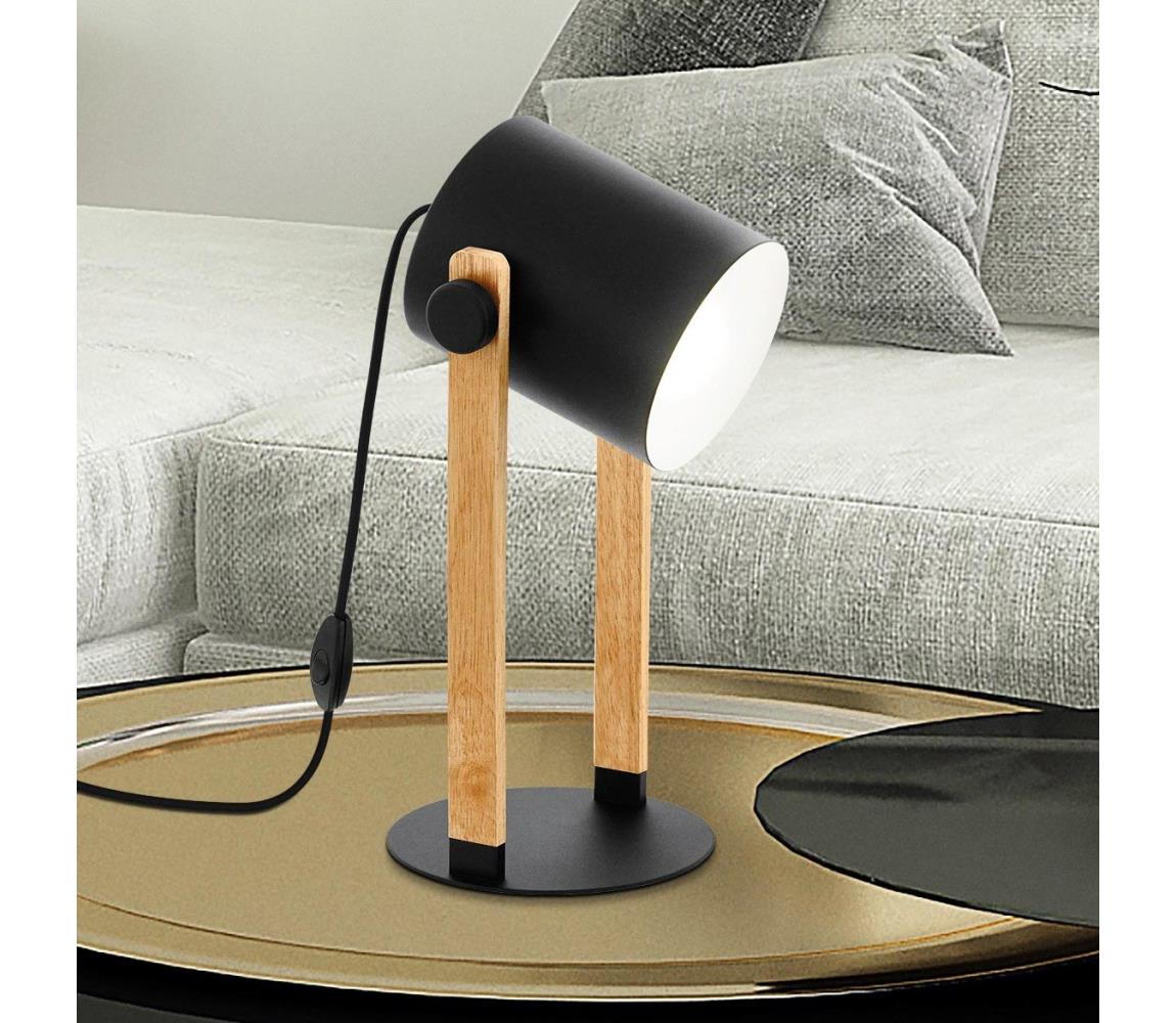 Eglo Eglo 43047 - Stolná lampa HORNWOOD 1xE27/28W/230V 