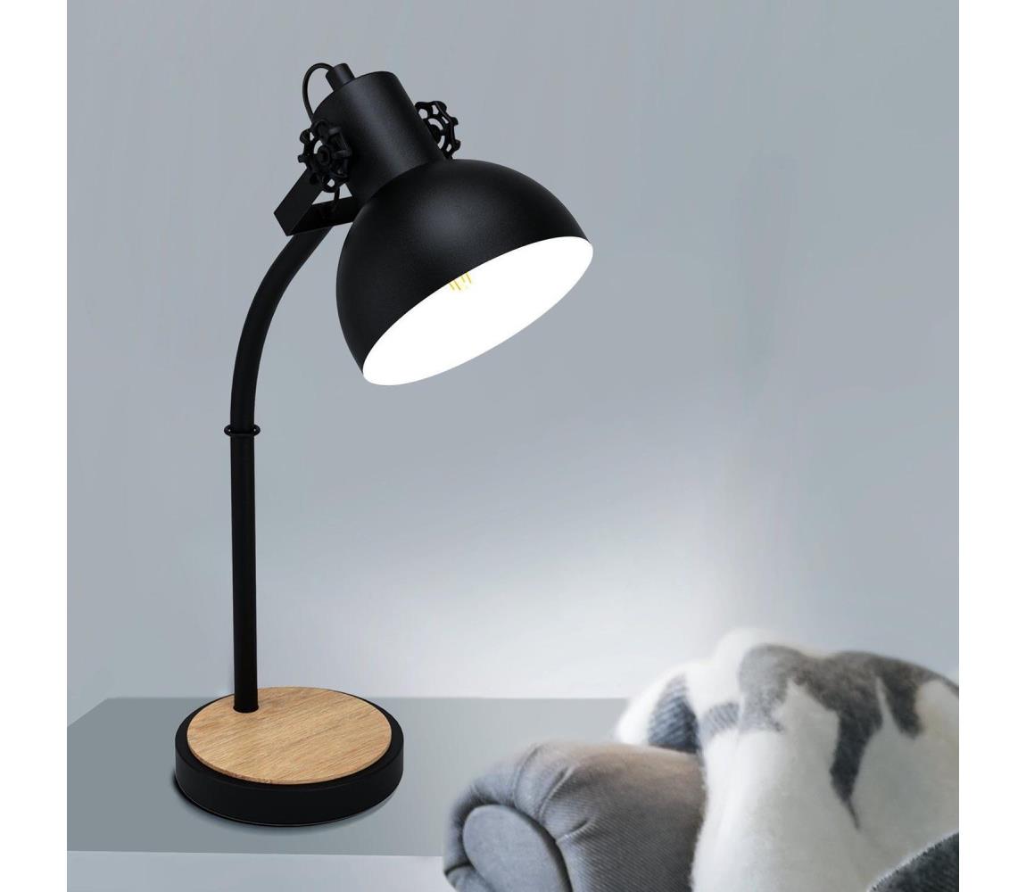 Eglo Eglo 44058 - Stolná lampa LUBENHAM 1xE27/28W/230V - FSC certifikované 