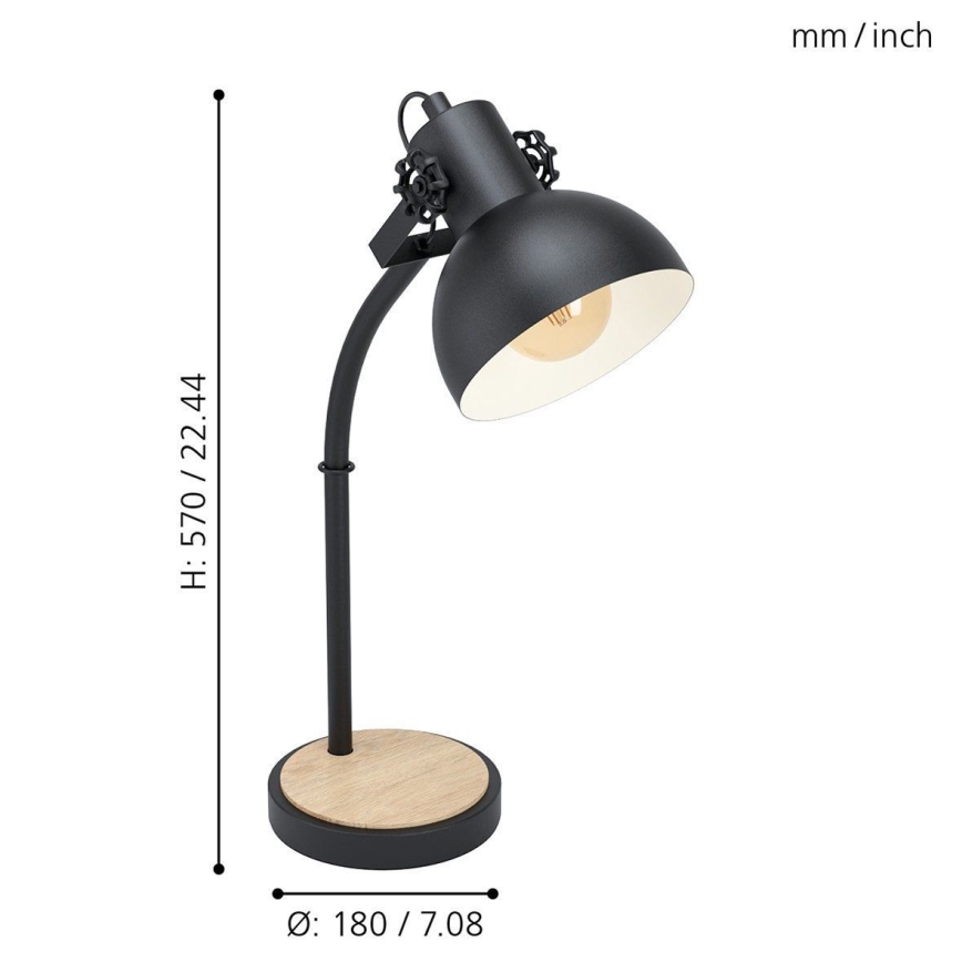 Eglo - Stolná lampa 1xE27/28W/230V - FSC certifikované