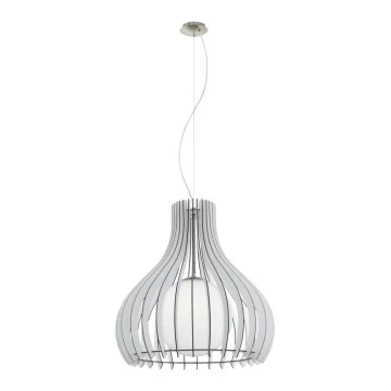 Eglo 61716 - Luster na lanku TINDORI 1xE27/60W/230V pr. 60 cm biela