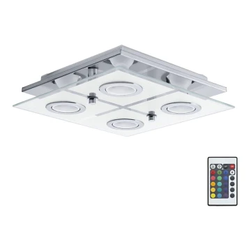 Eglo 75378 - LED RGBW Stmievateľné stropné svietidlo CABO-C 4xGU10/4W/230V + diaľkové ovládanie