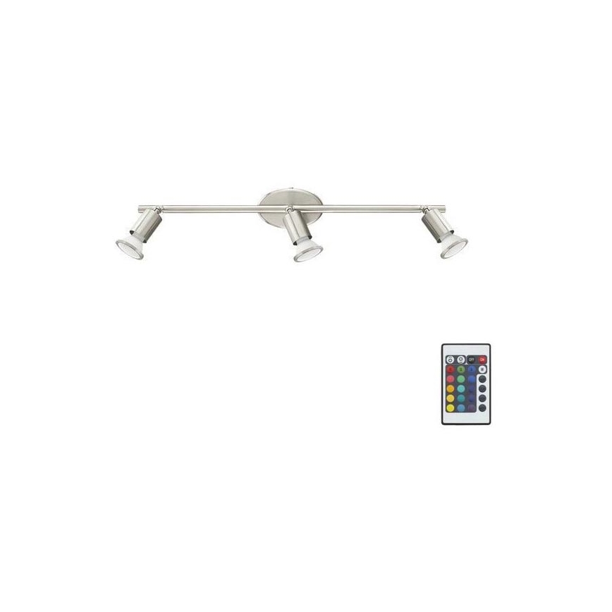 Eglo 75385 - LED RGB Stmievateľné bodové svietidlo BUZZ-C 3xGU10/4W/230V + diaľkové ovládanie