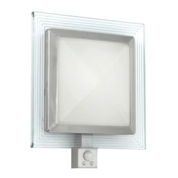 EGLO 88163 - Vonkajšie nástenné svietidlo s čidlom PALI 1xE27/15W + 1xLED/1,28W IP44