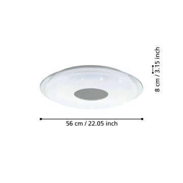 Eglo - LED Stmievateľné stropné svietidlo LED/44,8W/230V 2700-6500K ZigBee