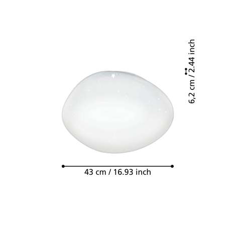 Eglo - LED RGBW Stmievateľné stropné svietidlo LED/21,6W/230V ZigBee