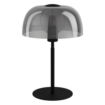 Eglo - Stolná lampa 1xE27/40W/230V čierna/šedá