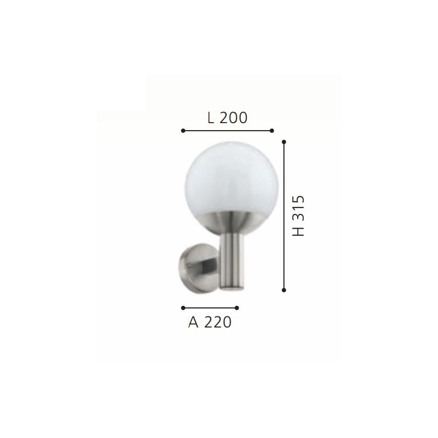 Eglo - LED RGB Stmievateľné vonkajšie nástenné svietidlo E27/9W/230V 2700-6500K IP44