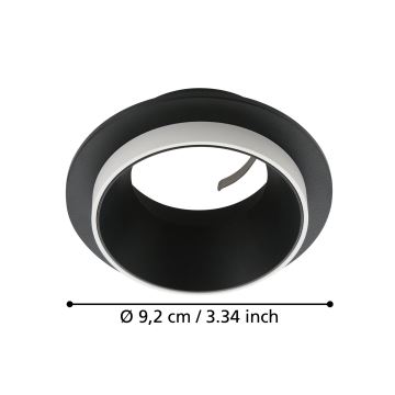 Eglo - Podhľadové svietidlo 1xGU10/35W/230V čierna