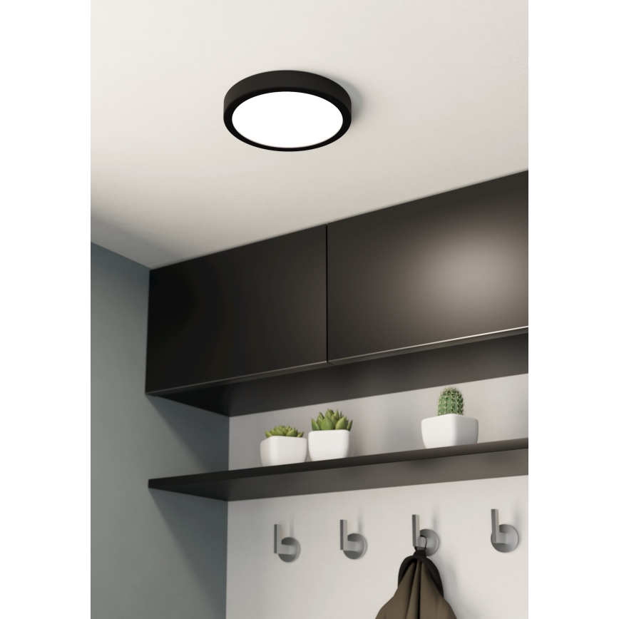 Eglo - LED Kúpeľňové stropné svietidlo LED/17W/230V čierna IP44