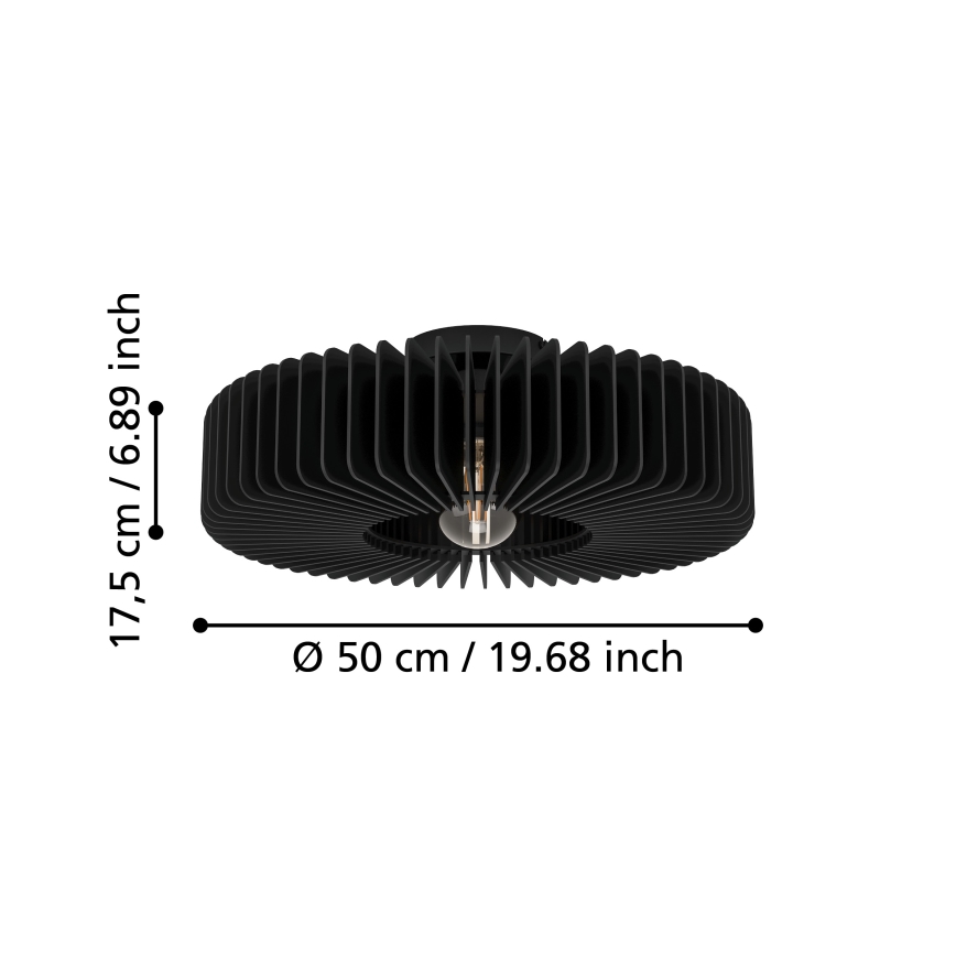 Eglo - Stropné svietidlo 1xE27/40W/230V čierna